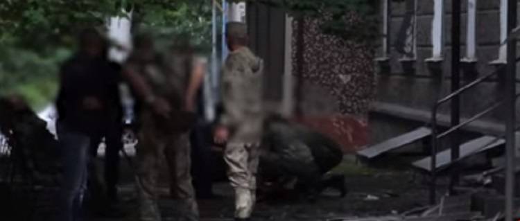 Взрыв в центре Луганска