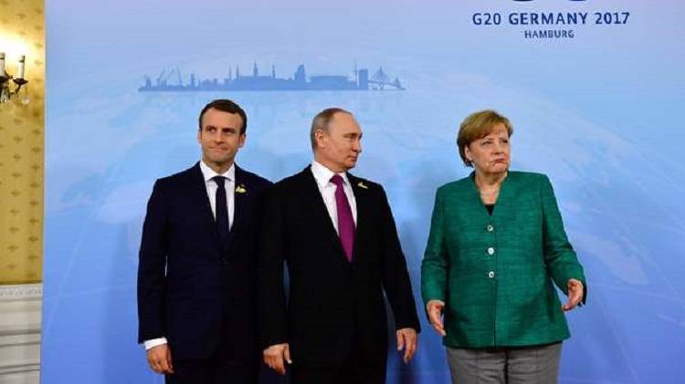 путин меркель макрон