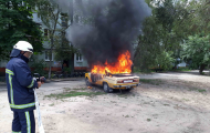 В Северодонецке сгорело авто
