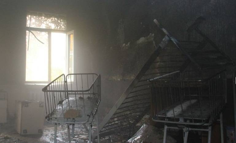 В Донецке горел роддом