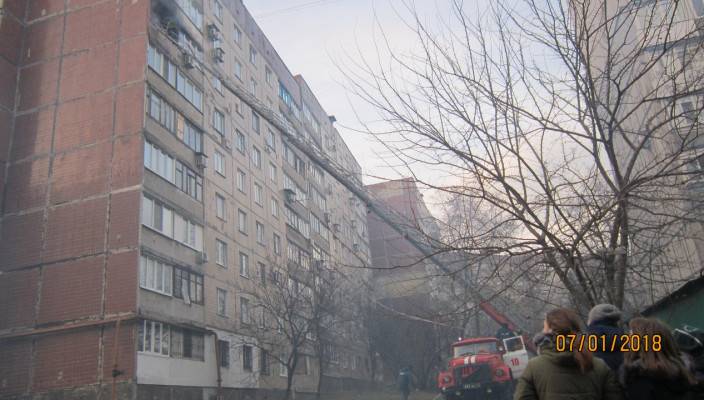 Пожар в Донецке
