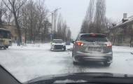 В Рубежном произошло ДТП при участии автомобиля полиции