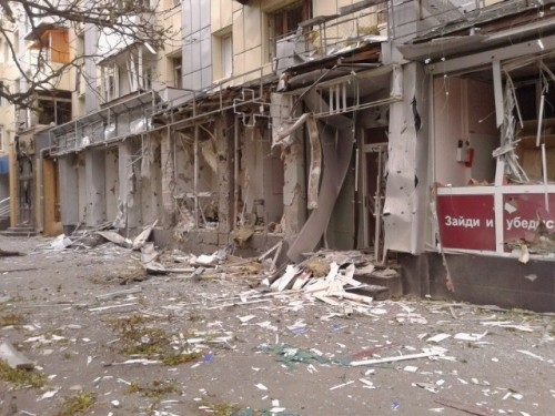 разрушения в Луганске