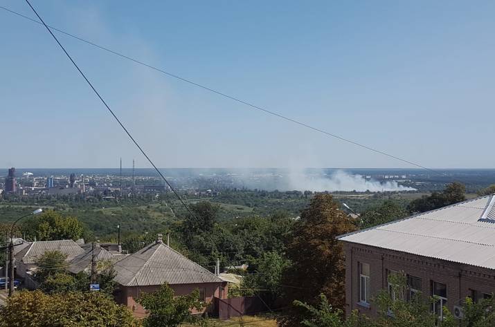 Горит технологический участок 