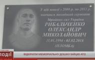 В Луганской области установили мемориальную доску в честь воина АТО