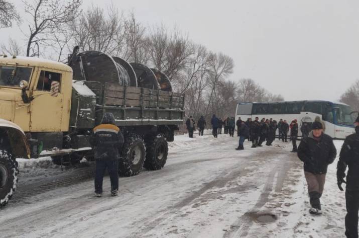 Вчера, 21 января, на автодороге, ведущей к КПВВ