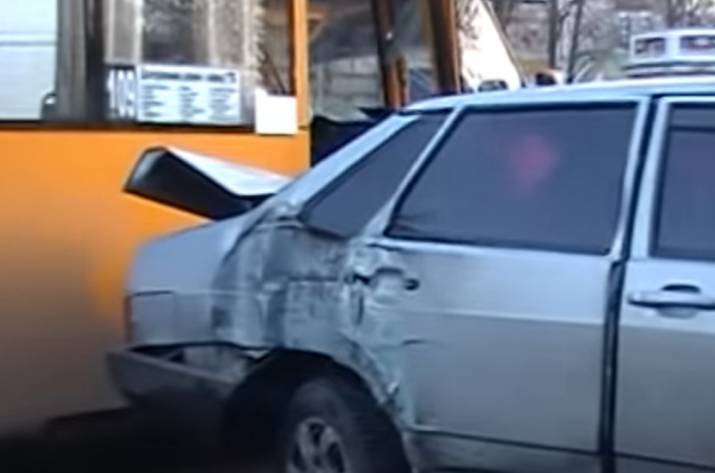 Вчера, 16 марта, в Лисичанске на конечной остановке маршрута