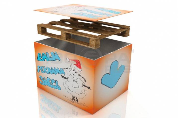 Рекламная паллетная обмотка