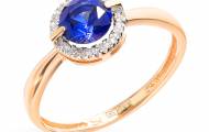 кольцо с сапфиром