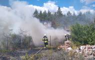 Вчера, 25 июня, в 9:40 в Службу спасения поступило сообщение о возгорании сухой травы в садовом обществе