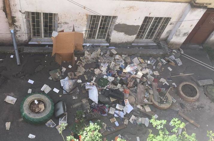 обрушение крыши в Одессе