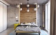спальня в стиле лофт