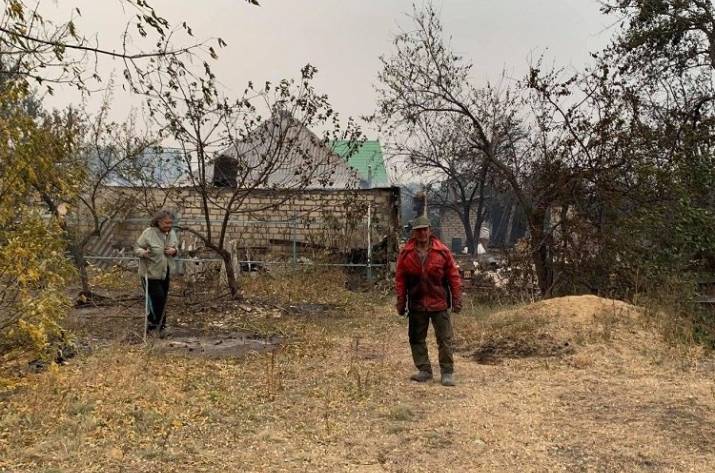 В сети показали последствия пожаров в селах Сиротино и Вороново Луганской области.