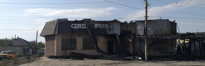 В центре Лисичанска горел один из популярных в городе ресторанов -