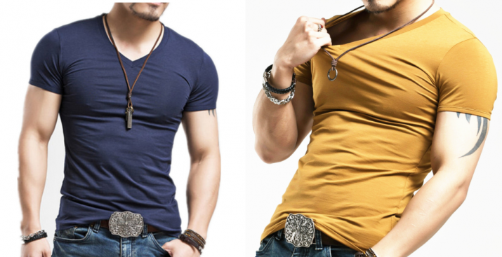 мужчина в футболке