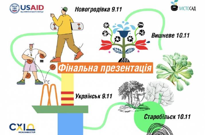 9-10 листопада громадам Донецької і Луганської областей презентують концепції оновлення публічних просторів у їхніх містах. Це стало можливим завдяки проєкту “Місто-сад для громад”, який реалізовуєтьс