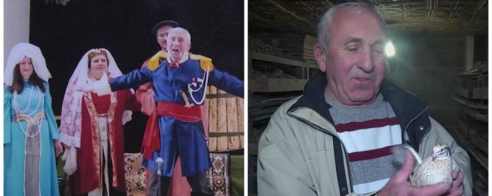 Перепелиная ферма и актерская игра - такие хобби у 69-летнего рубежанина Сергея Голуба. Птицами он занимается 13 лет, а в народном театре играет уже больше 30 лет.