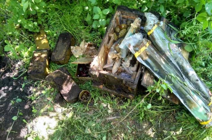 На Луганщине обнаружен тайник оружия и боеприпасов (фото)