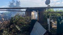 донеччина приліт удар влучання хата пожежа