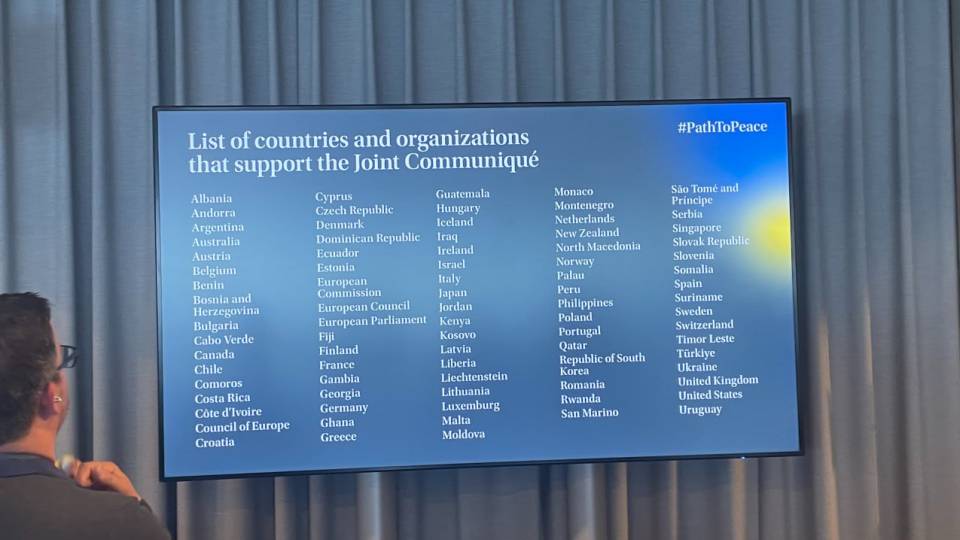 саміт миру швейцарія голосування країни комюніке
