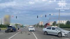 У Києві утворився затор через аварію
