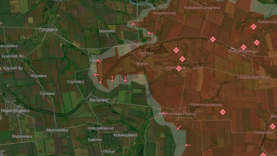 покровський напрямок війна донеччина росіяни просунулись