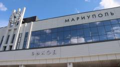 Маріуполь, залізничний вокзал, окупований Маріуполь