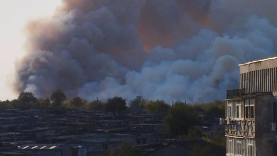 пожежа в окупованому луганську