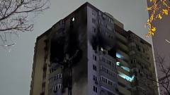 пошкоджена влучанням багатоповерхівка в Солом'янському районі столиці