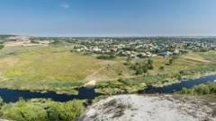 Вид з гори Пристін на річку Айдар