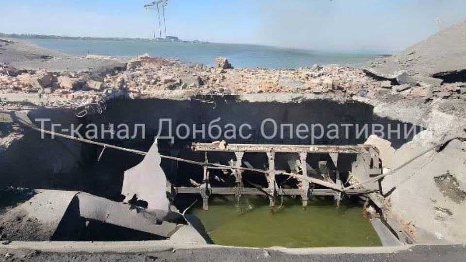 Тернівська дамба Курахівського водосховища на Донеччині