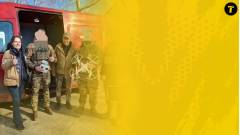 Хейді Хансен з українськими військовослужбовцями