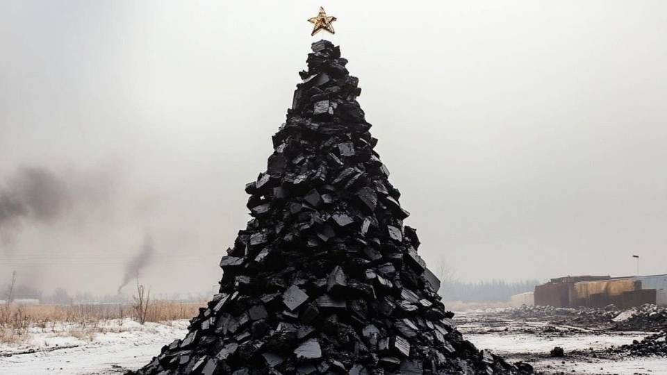 Ялинка з вугілля