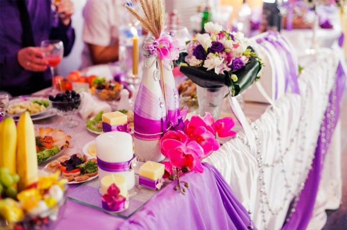украшение стола и зала на свадьбу