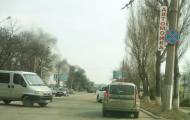 Горит автомобиль боевиков Макеевка