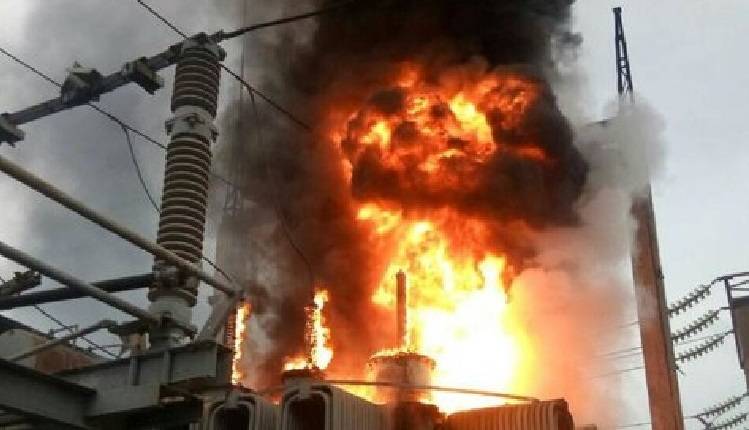 Пожар на подстанции в Северодонецке