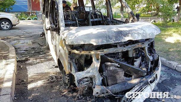 Сгорело авто